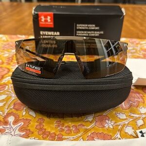 UNDER ARMOUR unisex 8650135-180124 Litewire Shield Satin Pewter Sunglasses